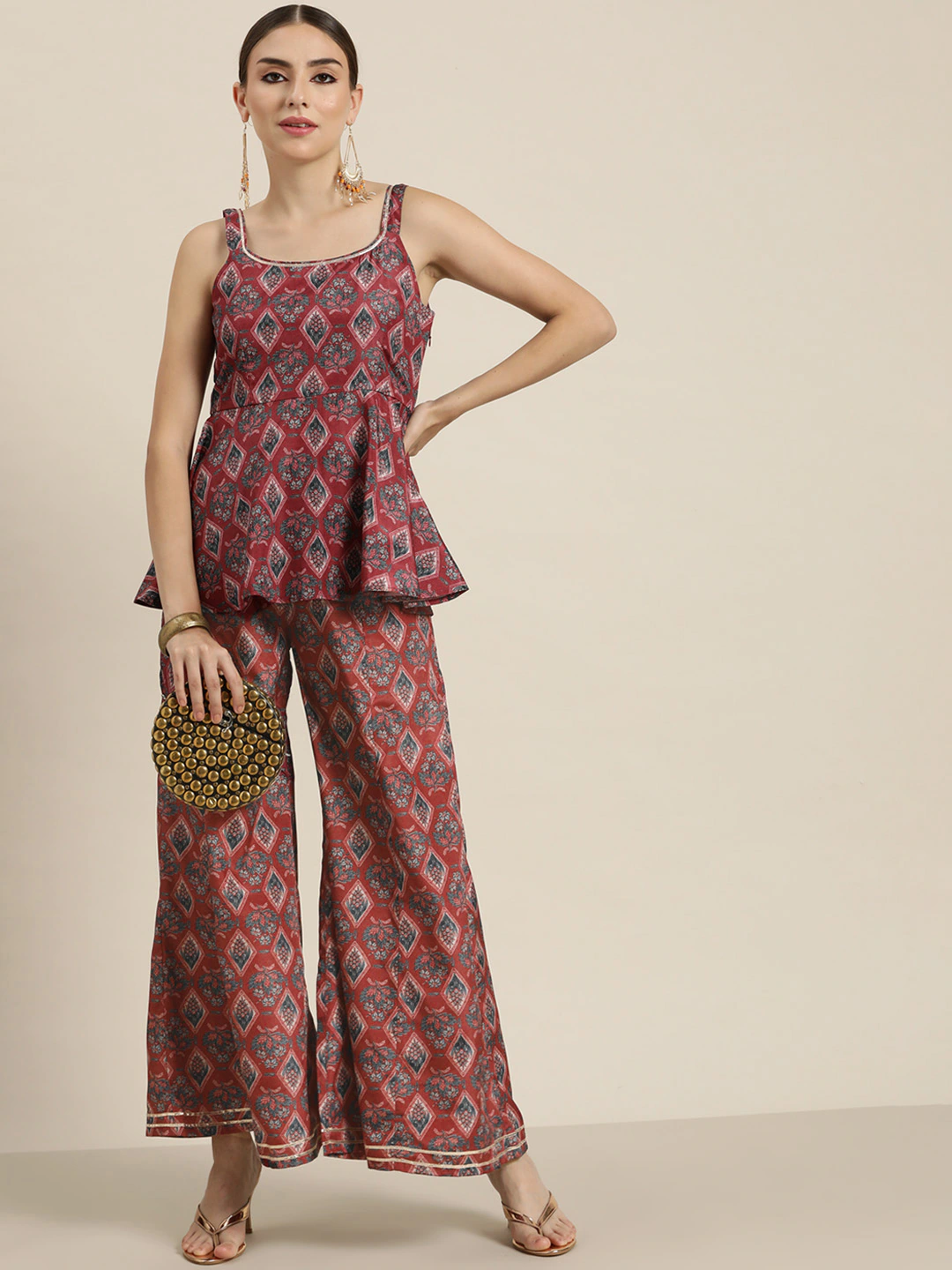 Shop Floral Printed Palazzo Pants with Elasticised Waistband