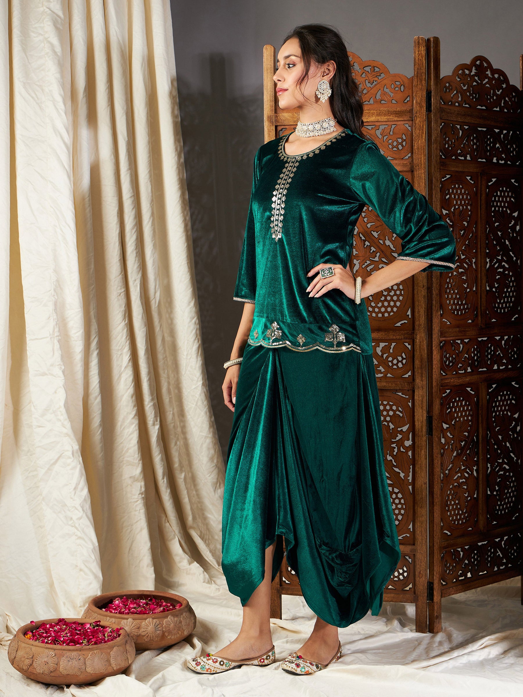 Dhoti skirt outlet suit