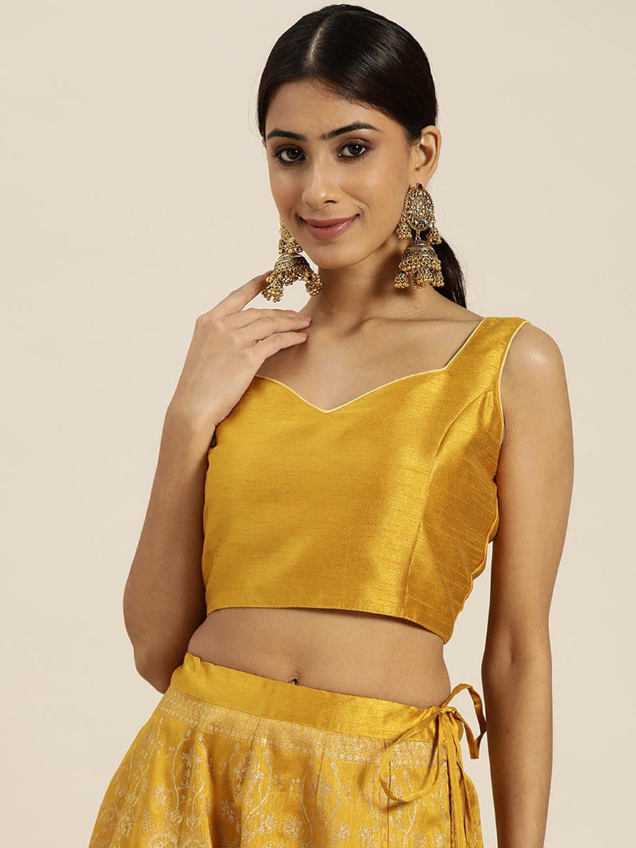 Mustard crop top new deals look